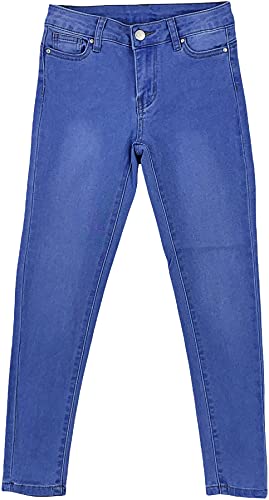 Image of ToBeInStyle Girl's Denim Easy Styling Classic Timeless Everyday Jeans Zip-Up Closure