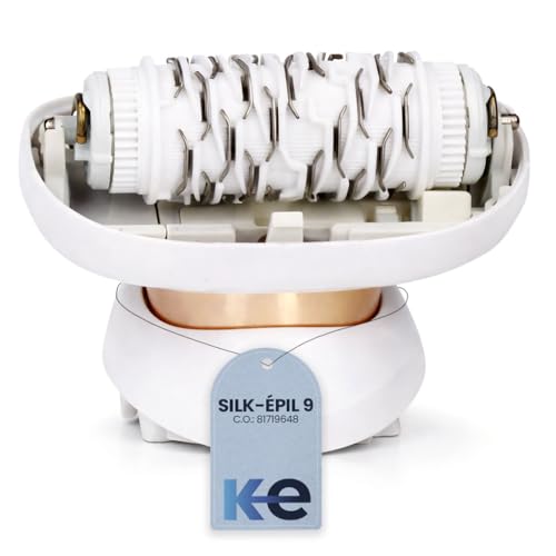 Anakel Home Tête d'épilateur Flex 81719648 Compatible avec Braun Silkepil 9 Flex Type 5380 | Tête Flexible, Technologie Micro-Grip avec 40 Pincettes
