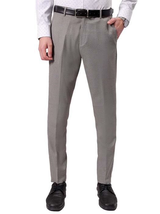 the indian garage co Men Slim Fit Self Design Mid-Rise Stretchable Formal Trousers-picture-44