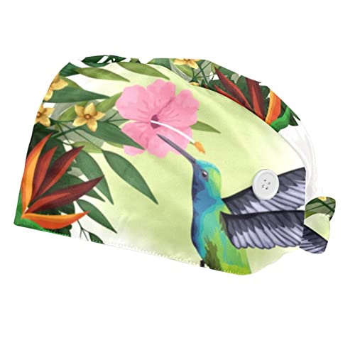 Chapeaux de travail pour hommes et femmes à motif fleurs tropicales