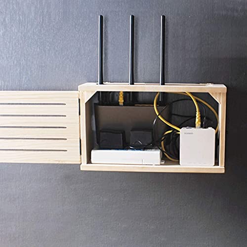 Étagère de rangement pour routeur et décodeur pour un salon épuré et zen