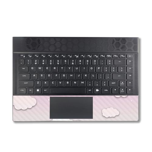 Image of MightySkins Carbon Fiber Skin Compatible with Alienware X14 R2 (2023) Full Wrap Kit - Baby Clouds | Protective, Durable Textured Carbon Fiber Finish | Easy to Apply & Change Styles | Made in The USA