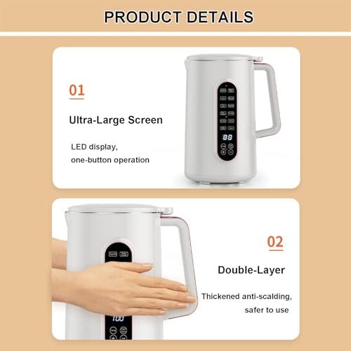 Máquina automática para leche de soja 1.5L acero inoxidable miniatura 5