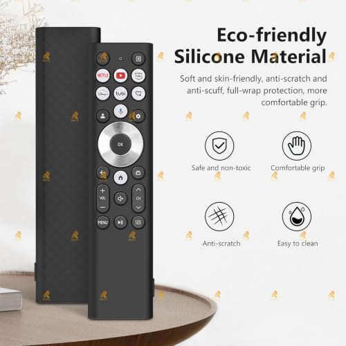 Image of RAYA Silicone Cover Compatible with 2026 Hisense TV Remote E7Q Pro / E7S Pro / U6N Pro Model TV Remote Protection Case (Black)