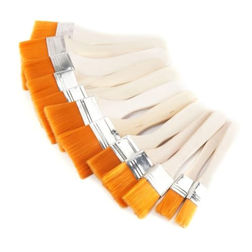 HAPINARY Oil Watercolor Painting Set 12pc Brush Set Artist Wooden Handle for Oil Liner