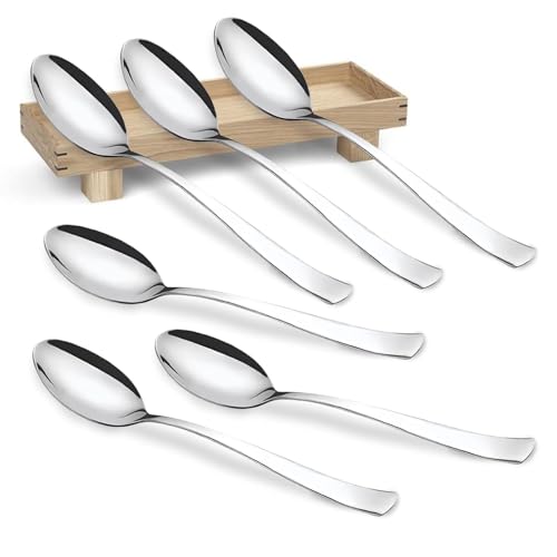 Image of Kanshita's Rasoiware Stainless Steel Dessert Spoon Set | 6 Pcs | Ideal for Ice Cream, Sweets & More