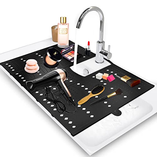 Space Saver Mat, Bathroom Sink Cover for Counter Space, Bathroom Organizer, Makeup Cleaner, Makeup Brush Cleaner, RV Accessories, RV Must Haves, Bathroom Must Haves, Standard Size
