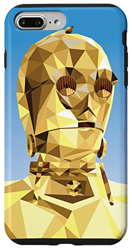 Coque iPhone 7 Plus / 8 Plus Star Wars C-3PO Geometric Coque de Protection Bleu Ciel
