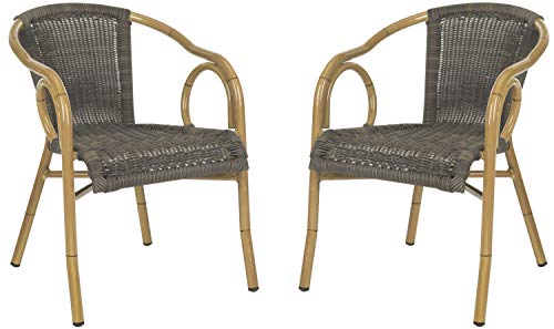 Safavieh Outdoor Living Collection Dagny Wicker Arm Chairs