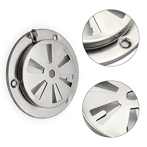 Stainless Steel Round Air Vent Grille Cover Circular Ventilation Cover Stainless Steel Dryer Air Vent for Dryer Damper Thermostat Oven - Image 3