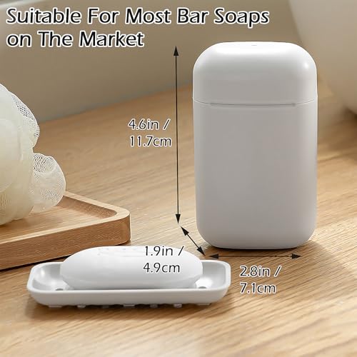 Leak Proof Travel Soap Case with Draining Layer, Portable Soap Container for One Regular Bar Soap, Shatter-Proof Soap Holder for Traveling,Camping,Gym,Outdoor,Compact Bar Soap Caddy (Gray) - Image 5