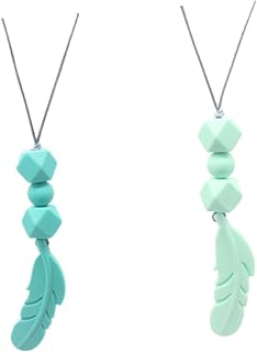 Totority 2 Peças Mordedor Sensorial Colar De Mastigação Sensorial Colar De Mastigação De Bebê Colar De Alívio De Dentição Colares De Mastigação Colar Mastigável Corrente De Dentição