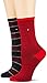 Produktbild Tommy Hilfiger Damen TH Women 2P Leopard Stripe Socken, Mehrfarbig (Navy Red 831), 35/38 (Herstellergröße: 035) (2er Pack)