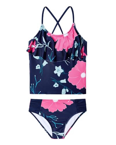 Image of Century Star Girls Flounce Tankini 2 Piece Bathing Suit | Cute swimwear set with a stylish flounce top,Comfortable fit, perfect for girls' summer beach vacations