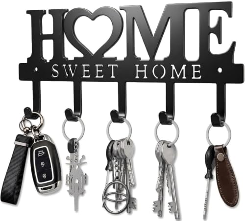 9.8" Conwithna Sweet Home Metal Key Holder Hooks Organizer - image 1