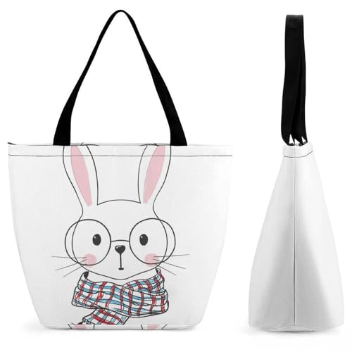 Sac de shopping pour voyage et escapades : le grand sac à bandoulière lapin