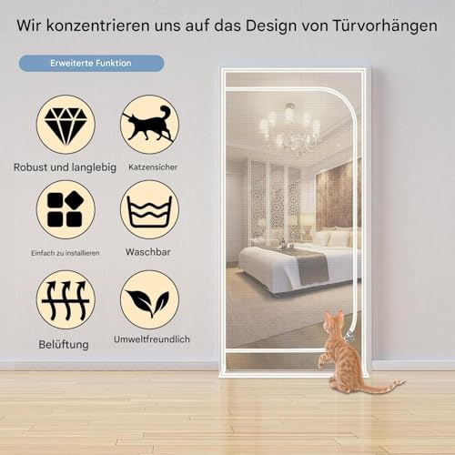 Porte de protection pour chat pour bloquer les griffures et sécuriser les chiots - 3