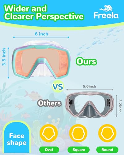 Kids Dry Top Snorkel Set Mask Snorkeling Gear Anti-Fog Scuba Diving No Leak - image 5