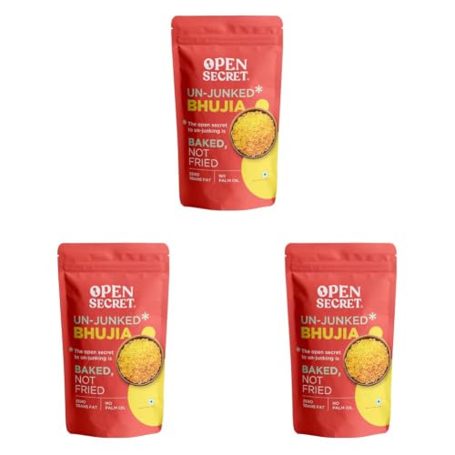 Image of Open Secret Namkeen | 175g | Bhujia, Namkeen Snacks, Bhujia Sev, Healthy Snacks, Unjunked, Baked Not Fried, No Palm Oil, Zero Trans Fat, No Cholesterol (Pack of 3)