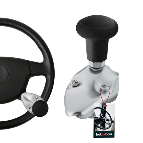 KOTARBAU Lenkhilfe - 5 cm - Universal - Lenkradknauf für Traktor - 4 7 cm - Lenkrad Knauf - Abnehmbar - Traktor Zubehör - Aluminium - Schwarz