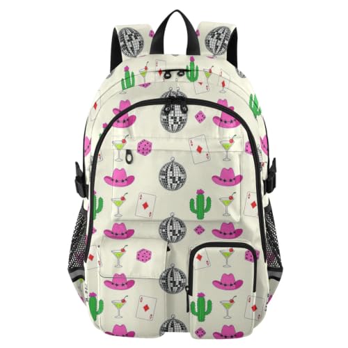 Mochilas de viaje para laptop con diseño pinup vaquera y arte Martini