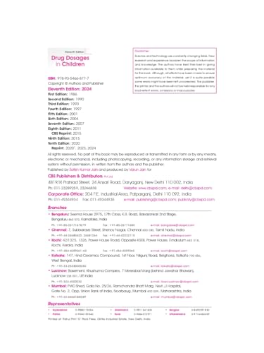 Image of Drug Dosages In Children 11Ed (Pb 2024)