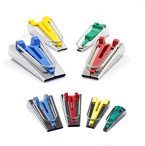 YICBOR Set of 4 Sizes Bias Tape Maker 6mm 12mm 18mm 25mm Fabric Sewing Quilting Bias Binding Maker by YICBOR - Image 2