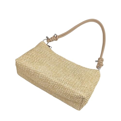 Image of Women Straw Purse Shoulder Handbag Woven Hobo Bag for Beach