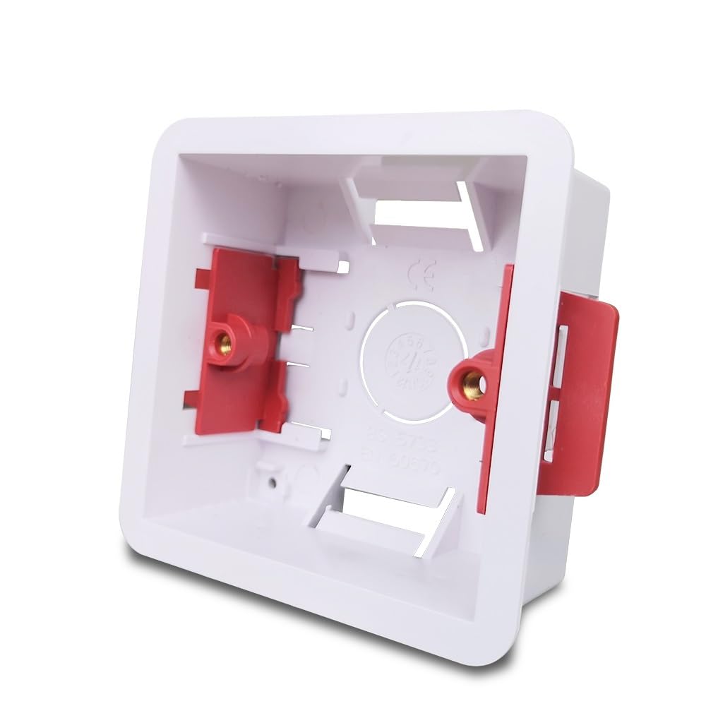 Caja De Superficie Caja de revestimiento seco única 86 mm for placa yeso montaje profundidad estándar 35 y 47(10 Unit,35mm depth)