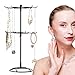 2 Tier Jewelry Display Holder,Retail Spinner Display Stand,Rotating Bracelet Storage Rack,Dressing Table,Black