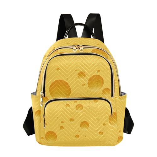 Sletend Mini Backpack Cheese Pattern Fashion Backpack Purse for Women,Handbag Shoulder Bag Casual Daypack, Ladies Gift for College Work?S?