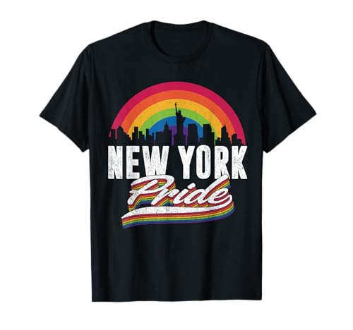New York LGBT Lesbian Gay Bisexual Rainbow LGBTQ Pride Camiseta