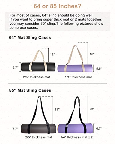 Tumaz Yoga Mat Strap [Mat Not Included] (15+ Colors, 2 Sizes Options) With Extra Thick, Durable And Comfy Delicate Texture | The Must-Have Multi-Purpose Strap/Carrier For Your Yoga Mat, Exercise Mat #TOP5