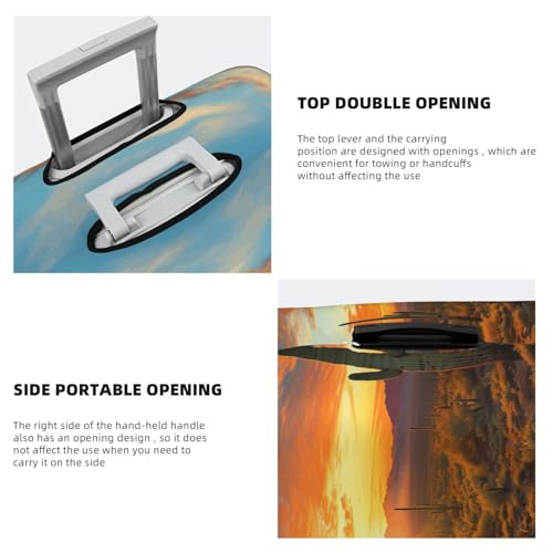 Elastic Travel Luggage Cover for Suitcase Tsa Approved Stretch Scratch-Resistant Suitcase Protector Cover Washable Saguaros at Sunset Baggage Covers Fits 18-32 Inch Luggage Case4