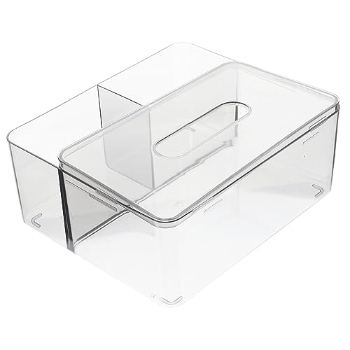 MUCKLILY Sturdy Material Tissue Box Cover Napkin Holder for Office Home Car Modern Design (Blue)