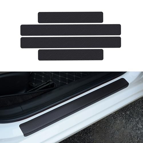 4Pcs Door Sill Protector for Buick Encore 2013-2022 Carbon Fiber Scuff Plate, Anti-Scratch Door Entry Guard Waterproof Threshold Sticker