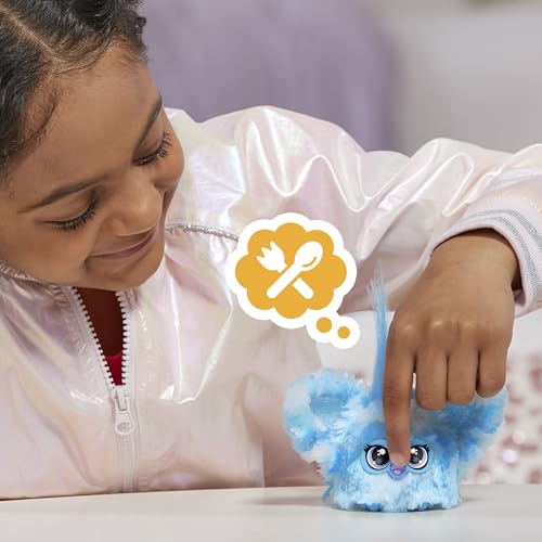 Furby Furblets SNO-Way Holiday Edition Mini Friend, 45+ Sesler ve Müzik, Sadece Eşyalı Konuşuyor, 6 Yaş ve Üzeri için Elektronik Peluş Oyuncaklar, Mavi ve Beyaz