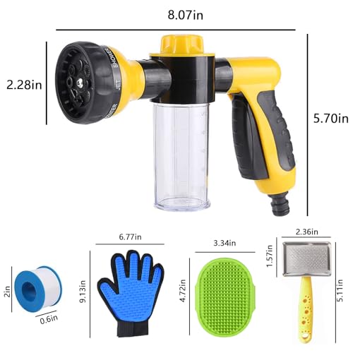 Pup Jet Dog Wash 8 In 1 Car Wash Sprayer One-Touch Sprayer For Watering Plants Hose Soap Sprayer Attachment For All Kinds Of Pet Showers Car Wash Watering Lawns And Plants Pup Jet Dog Wash 8 In 1 Car Wash Sprayer One-Touch Sprayer For Watering Plants Hose Soap Sprayer Attachment For All Kinds Of Pet Showers Car Wash Watering Lawns And Plants