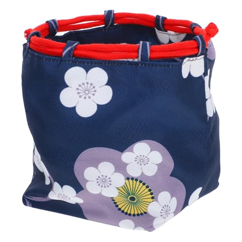 ELEOUTI Bolsa Fácil de Abrir y Transportar de Poliéster Pequeña Cordón Estilo Japonés para Joyas y Accesorios Adecuado para Mujeres y Niñas en Bodas o San Valentín