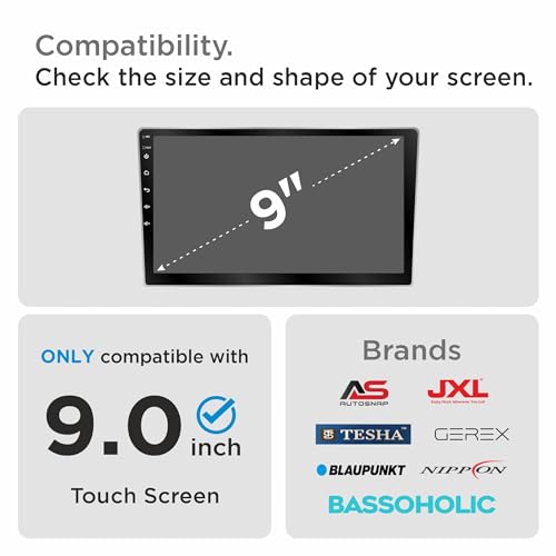 SPARTAN SHIELD Screen Guard For 9 INCH Android Car Stereo System || Car Infotainment Display Protector || Music System Protector || Aftermarket Touch Screen Audio Player Accessory [Not Tempered Glass]