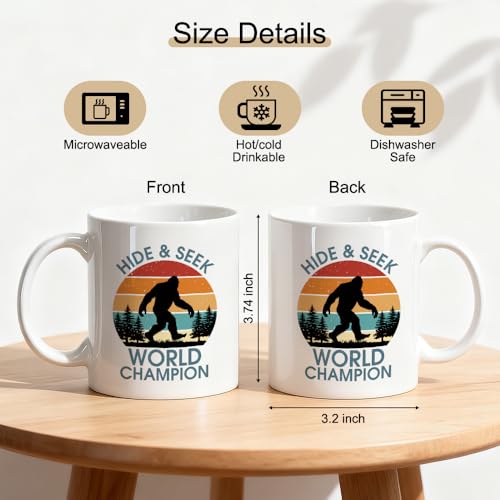 Taza de cerámica con diseño Sasquatch 11 oz miniatura 2