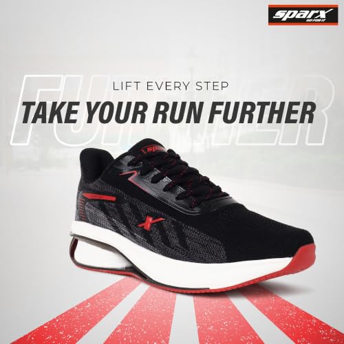 Image of SPARX Sports Running Shoes for Men - Lightweight Breathable Lace-Up Athletic Shoes with Cushioned Comfort, Shock Absorption, Durable Grip, Flexible Sole & Everyday Walking Performance