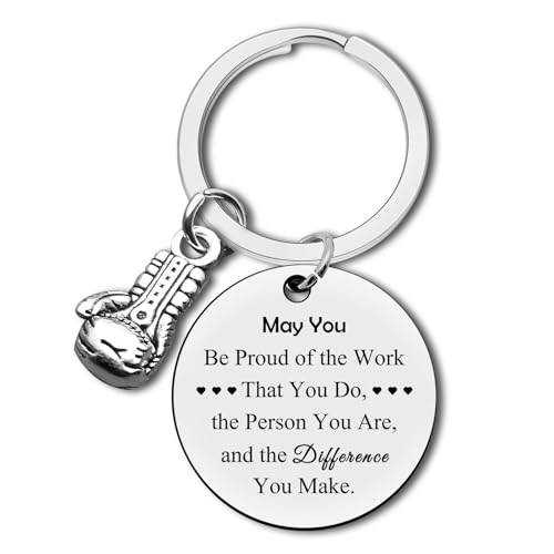 Dabihu Boxing Glove Keychain Fitness Jewelry Appreciation Gift Thank You Keychain for Coach Leader...