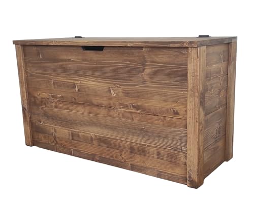 Coffre banc de rangement en bois pour optimiser petits balcons