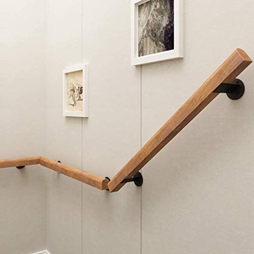 Main courante murale haut de gamme et kit de rambarde d'escalier en bois pour intérieur élégant