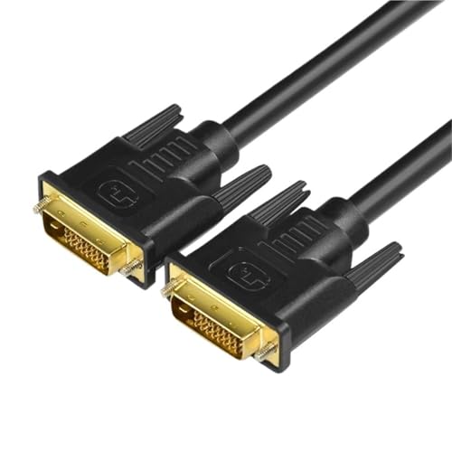 YHNNH DVI Cable DVI-D 24+1 pin 1080P@144HZ 2K@60HZ Male to Male Cable for Projector Laptop DVD HDTV 1.5m/3m/5m/8m(5m)