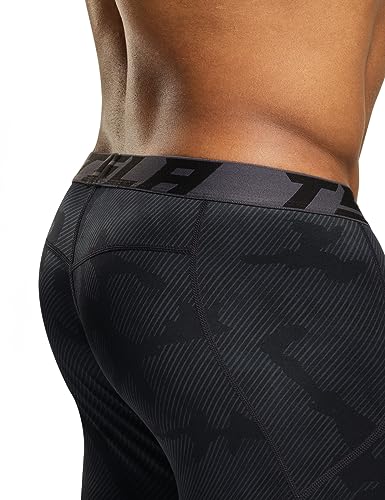Image of TSLA 1 or 2 Pack Men's Thermal Compression Pants, Athletic Sports Leggings & Running Tights, Wintergear Base Layer Bottoms