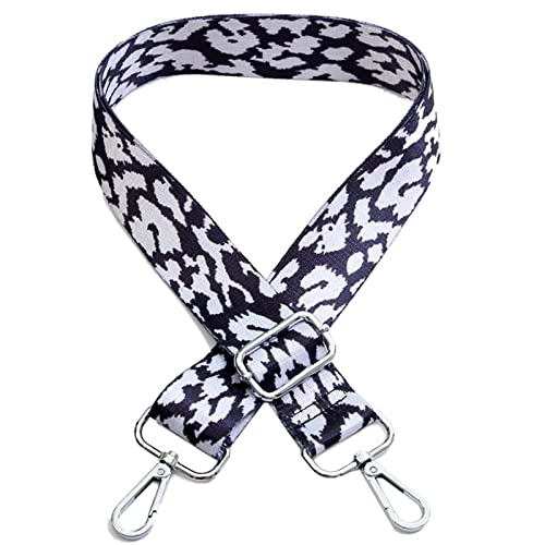 IIPOSAQQ Correa de hombro con estampado de leopardo, correa amarilla para mujer, correa para colgar en el bolso, correa de nailon decorativa, correa ajustable