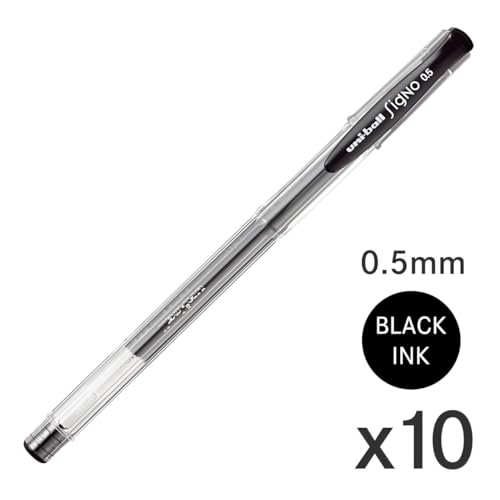 Uni-Ball Signo Standard Bolígrafo Gel 0.5mm Negro Pack 10 miniatura 2