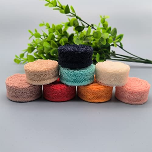 Tinwin Sewing Lace 8 Different Color Styles Of Eyelet Lace Ribbon Roll For Crafts And Diy Dreamcatchers Decoration Bridal Wedding 40 Yards-2 #TOP1